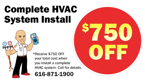 $750 off a complete hvac system installation