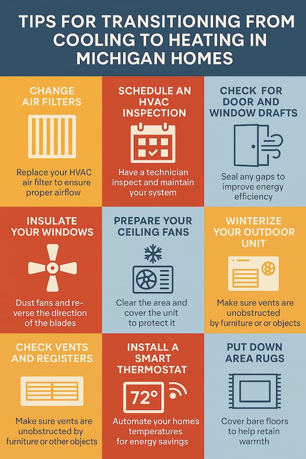 Tips for Transitioning from Cooling to Heating in Michigan Homes Info