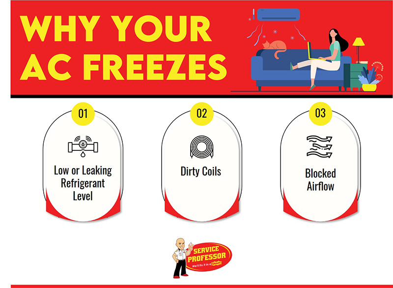 why ac freezes